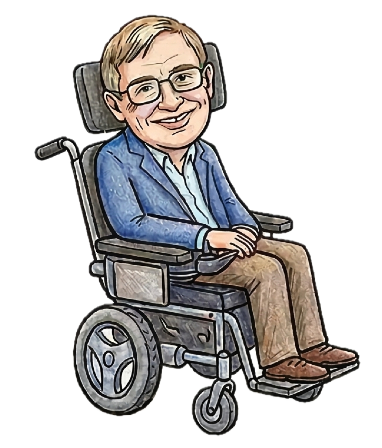 Illustration of Stephen Hawking