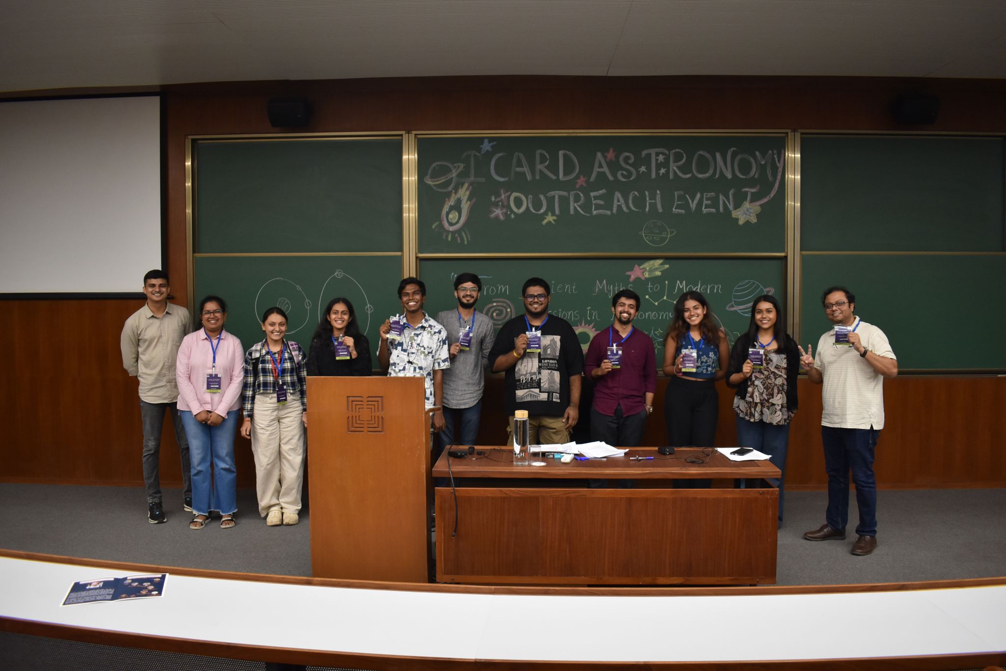 Organizers at the Ahmedabad University astronomy outreach event